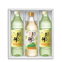 ギフト箱3本セット-27 おいしい酢 955ml×2本 おいしい酢長野シャインマスカット 900ml×1本 計3本 ギフトセット 酢 お酢 調味料 お中元 お歳暮 