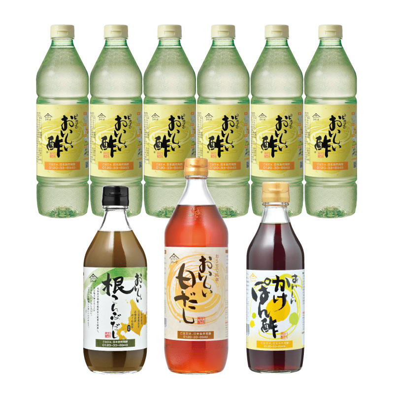 WEB限定】おいしい酢 6本 お菓子満喫セット おいしい酢 955ml×6本