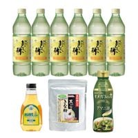 【WEB限定】おいしい酢6本 毎日の健康習慣セット おいしい酢 955ml×6本 アガベシロップ 330g×1本 黒ごまきな粉 300g×1袋 アマニ油 300g×1本 計9点 送料無料 酢 油 きな粉 甘味料