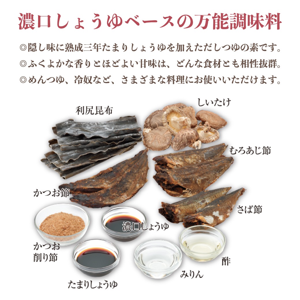 おいしい味だし 360ml×6本 調味料 だし 濃口醤油 だしつゆ つゆ