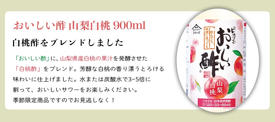 夏のドレッシングBセット2026 おいしい酢 955ml×1本 おいしい酢山梨