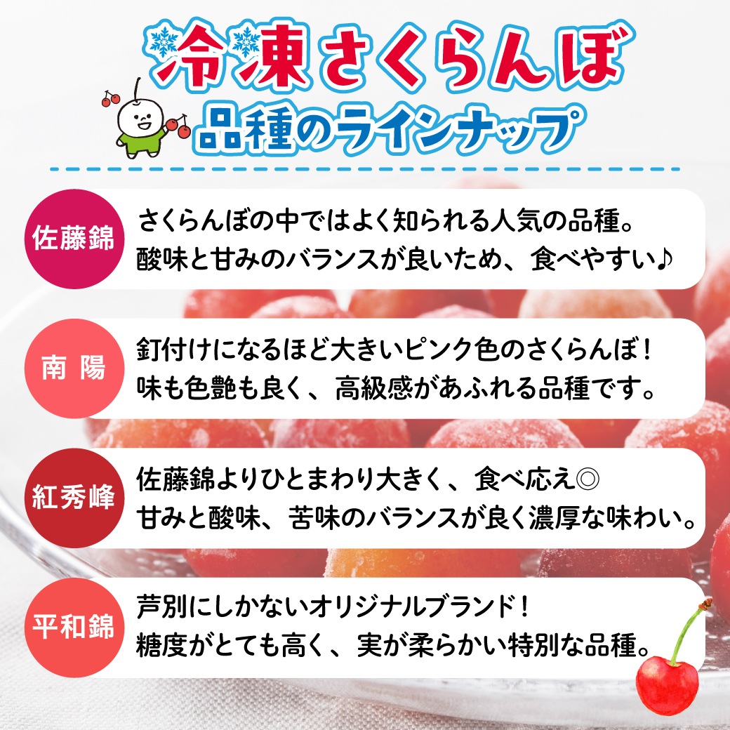 【予約商品】北海道芦別産 冷凍さくらんぼ 160g×6パック 産地直送 冷凍 期間限定