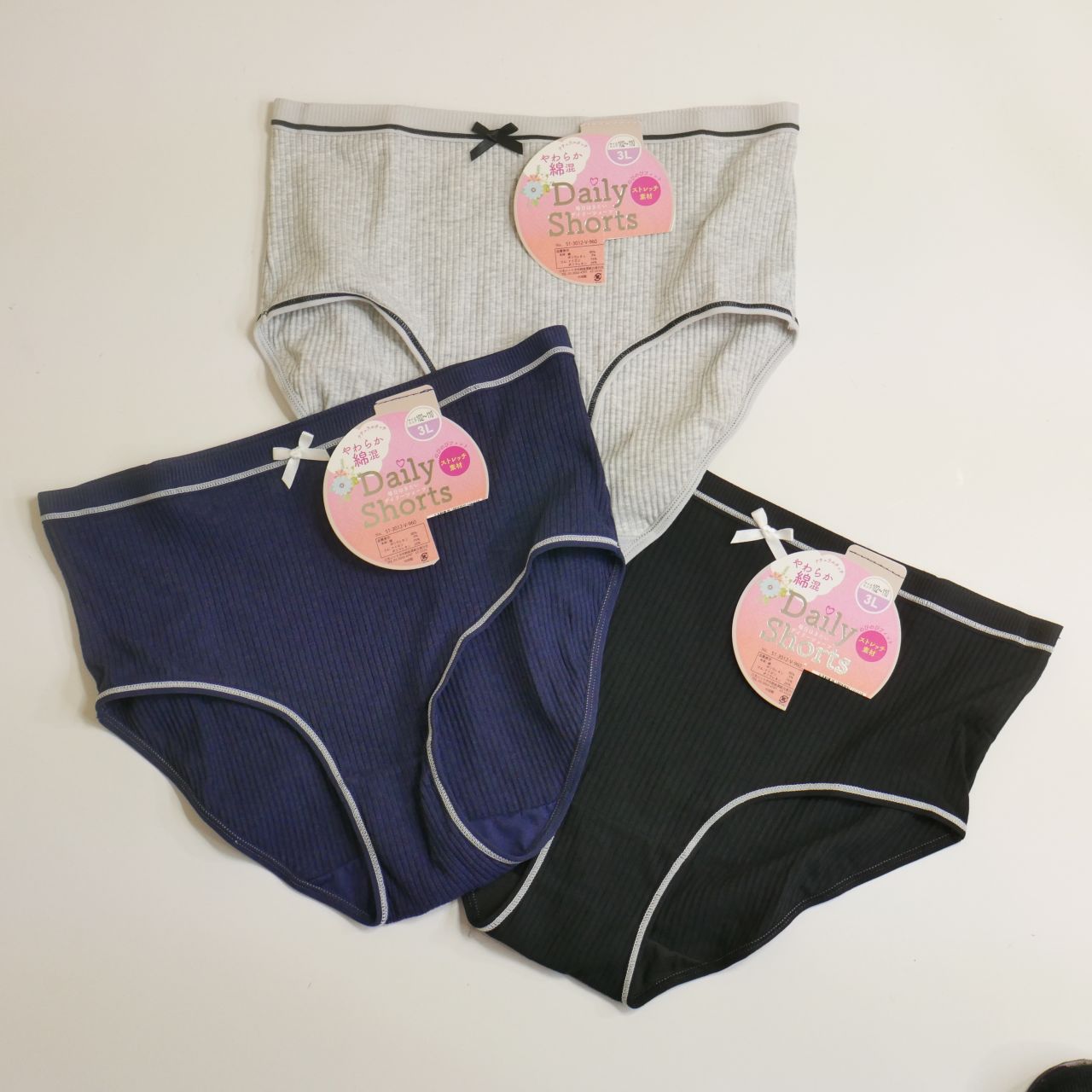 大きいサイズ 綿混ショーツ 黒色 3L.4L.5L | 大きいサイズ | NICE JAPON