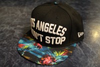 NEW ERA snapback cap (LA wont stop) / black & floral