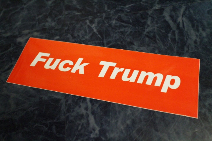 trump parody sticker (f-word)