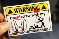funny vinyl sticker (honda)