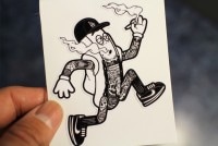 OSSANTHEHOOD vinyl sticker (fosho) / black&white