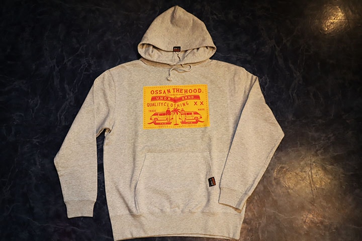 OSSANTHEHOOD pullover hood (indigo) / heather gray