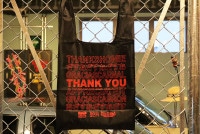 OSSANTHEHOOD folding nylon bag / black