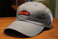 OSSANTHEHOOD dad hat (red car) / skyblue