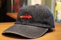 OSSANTHEHOOD dad hat (red car) / washed denim