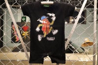 OSSANTHEHOOD infant tee & romper (fosho) / black