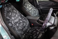 OSSANTHEHOOD universal seat cover set(westcoast paisley) / black