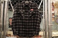 OSSANTHEHOOD check frannel shirt (vatos) / black check