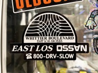 OSSANTHEHOOD vinyl sticker (eastlos) / white & black