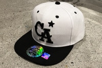 California logo snapback cap / black & white