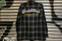 OSSANTHEHOOD plaid check shirt (dadicated) / black & gray