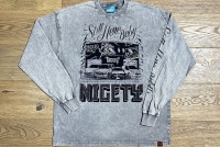 NICETY 8.2oz garment dye longsleeve Tshirt (still here) / sand gray