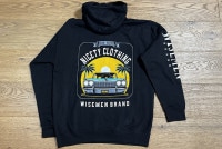 WISEMEN brand pullover hoodie (sunset) / black