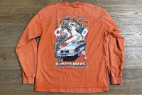 STREET MAGIC x  NICETY  8.2oz garment dye longsleeve Tshirt / washed orange