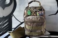 OSSANTHEHOOD camo sling bag (desert python)