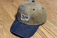 Tacos El Trompo washed dad hat / dye blue 