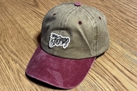 Tacos El Trompo washed dad hat / dye red