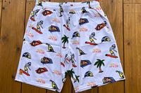 OSSANTHEHOOD Φξ dry fit shorts (summer madness) white