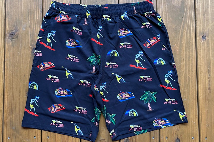 OSSANTHEHOOD 水陸両用 dry fit shorts (summer madness) black