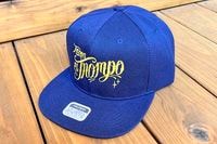 Tacos El Trompo snapback cap (script) / navy x yellow