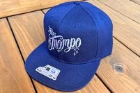 Tacos El Trompo snapback cap (script) / navy x white
