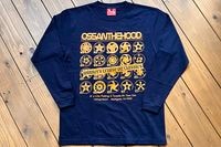 OSSANTHEHOOD longsleeve Tshirt (rim) / navy x orange