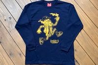OSSANTHEHOOD longsleeve Tshirt (fosho) / navy x yellow