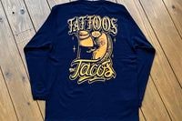 OSSANTHEHOOD longsleeve Tshirt (tat&taco) navy & orange