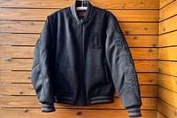 NICETY melton studium zip jacket "negra" / all black