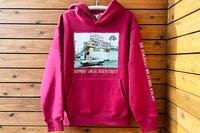 NICETY 13oz pile lined hoodie (independent) / maroon