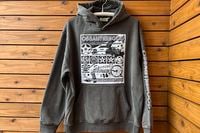 OSSANTHEHOOD 12oz. pullover hood (more bounce) / washed gray