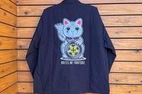 OSSANTHEHOOD coach jacket (lucky cat) / black