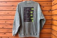 OSSANTHEHOOD 12oz. crewneck sweat (six buttons) / washed green