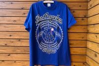 LA hawaiian tribal Tshirt / blue XL