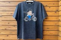 OSSANTHEHOOD 8.2oz dye Tshirt (bike) / black washed