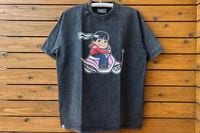 OSSANTHEHOOD 8.2oz dye Tshirt (Courr���ges) / black washed