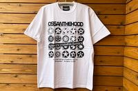 OSSANTHEHOOD 7.2oz heavyweight Tshirt (rim) / white x black