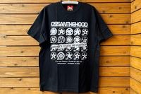 OSSANTHEHOOD 7.2oz heavyweight Tshirt (rim) / black x white