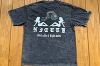 NICETY Tshirt (8ball) / black washed