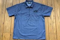 NICETY denim 1/4zip shirt (8ball) / blue indigo 