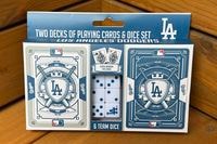 LA DODGERS card & dice set