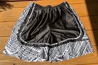 Hawaiian tribal basket shorts / black x white