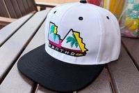 OSSANTHEHOOD snapback cap (LA) / white & black