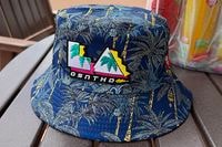 OSSANTHEHOOD bucket hat (LA) / navy palm
